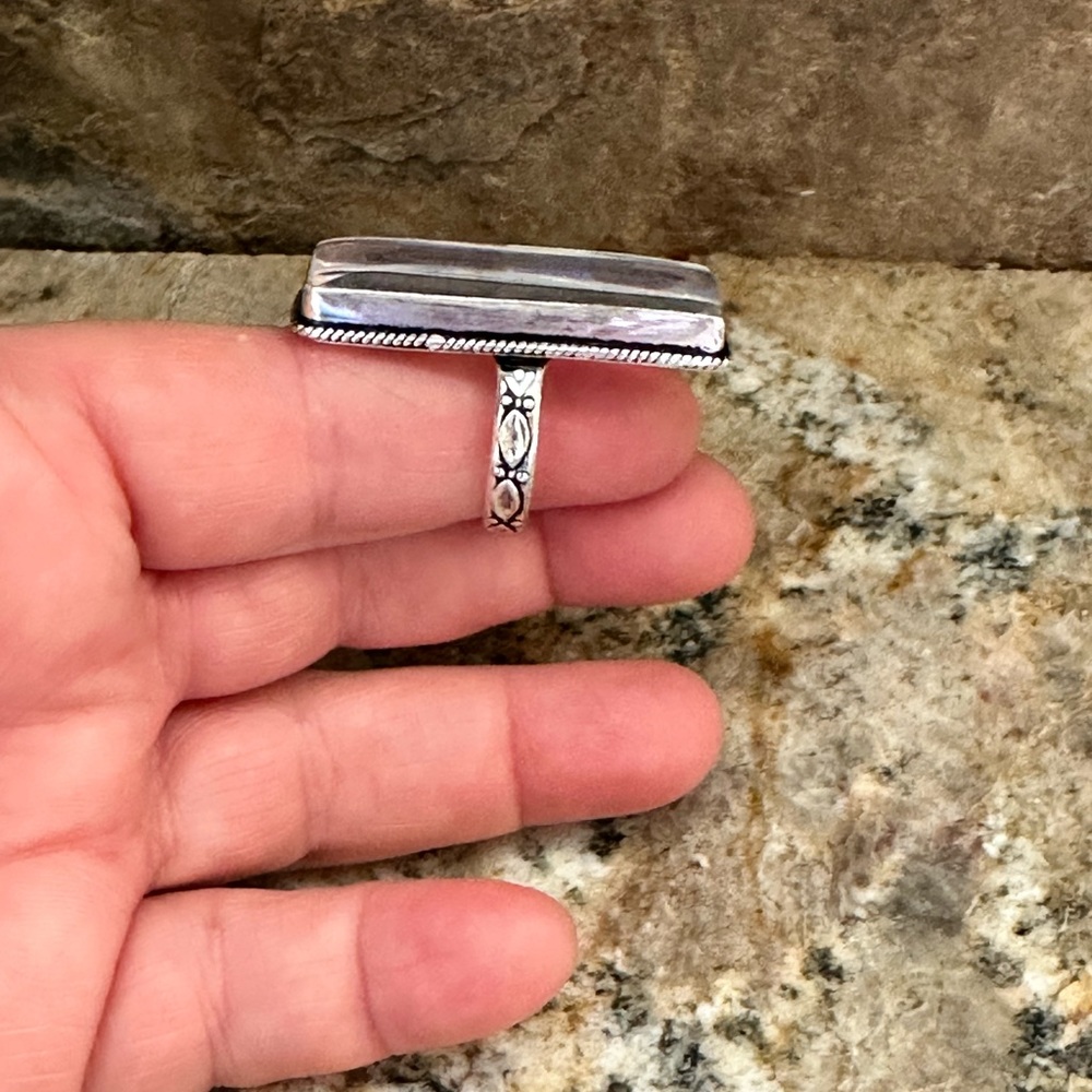 Silver Rainbow Gemstone Ring - Picture 6 of 9